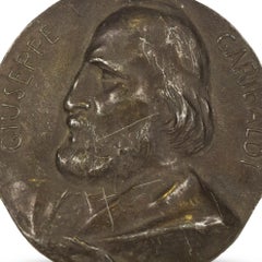Garibaldi's Profile, Decorative Bronze Object, Italy, Late 19th Century