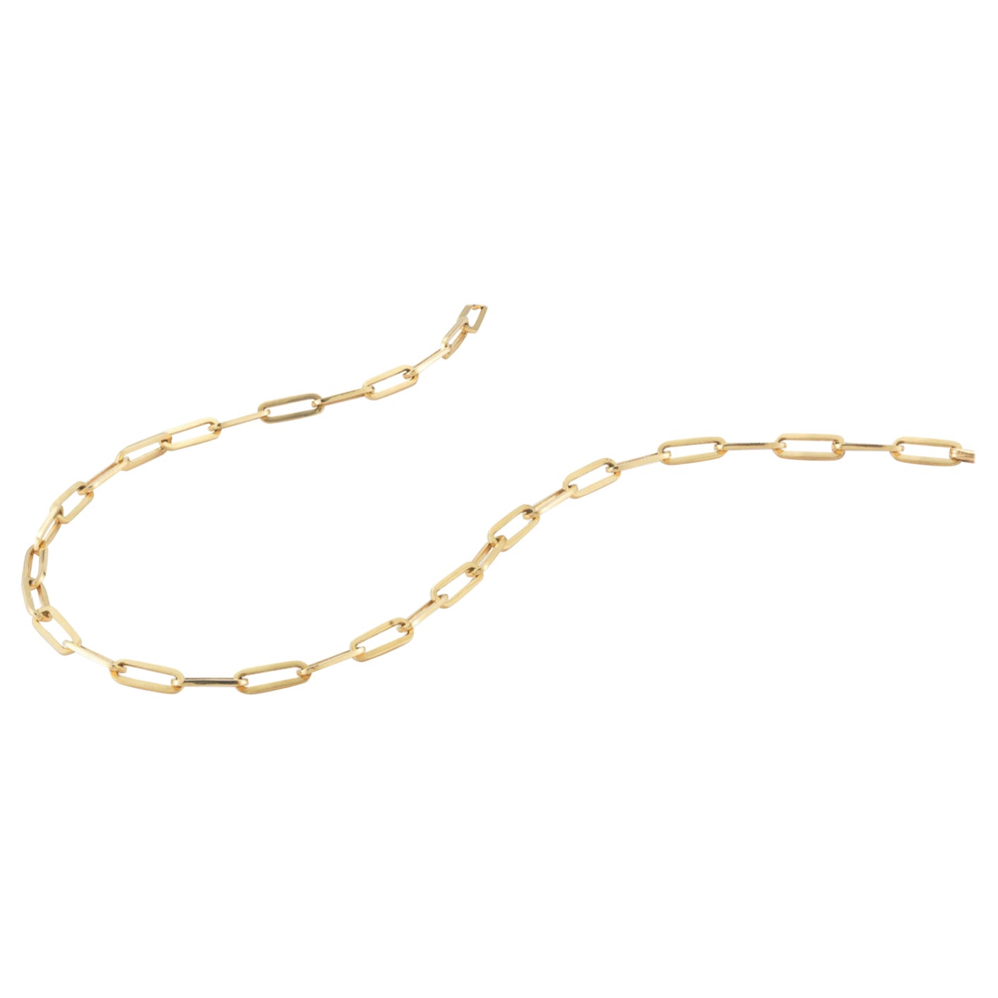 Garland Collection Cadena de eslabones hecha a mano en oro amarillo, rosa o blanco de 14k