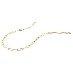 Garland Collection Cadena de eslabones hecha a mano en oro amarillo, rosa o blanco de 14k