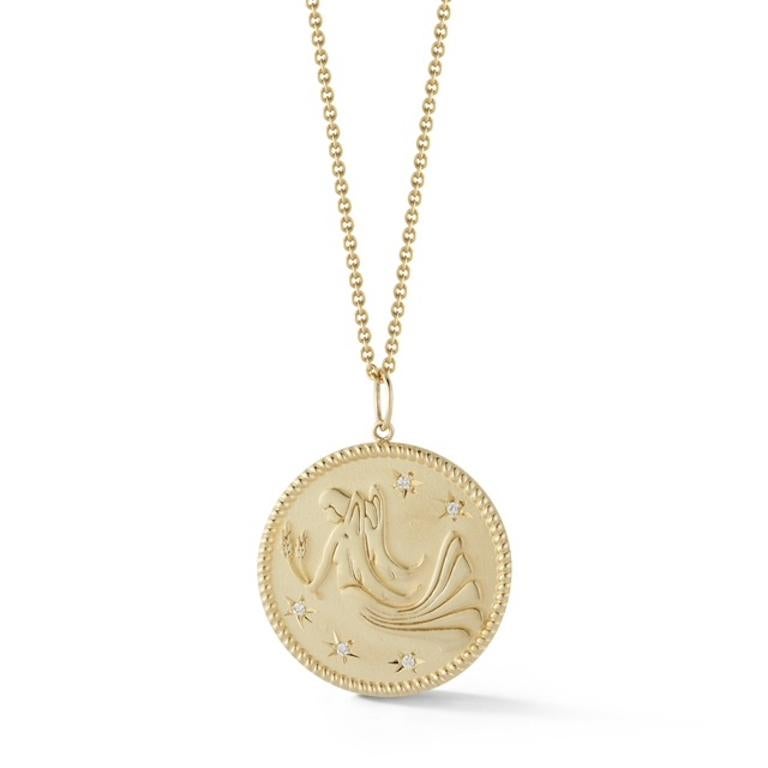Garland Collection Diamond and Gold Capricorn Zodiac Medallion For Sale 11