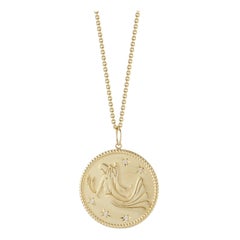 The Collective Médaillon du Zodiac en or et diamant Vierge