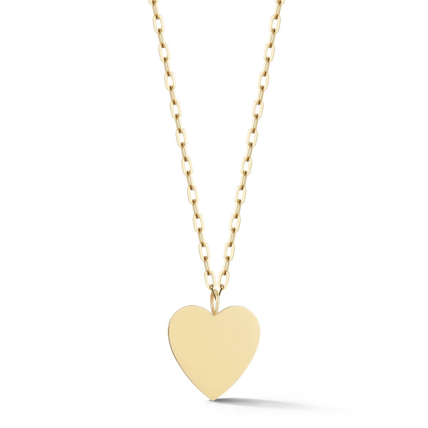 Contemporain Pendentif breloque cœur en or massif de la collection Garland, taille moyenne en vente