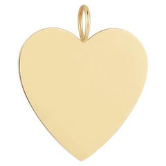 Garland Collection Medium Solid Gold Heart Charm Pendant
