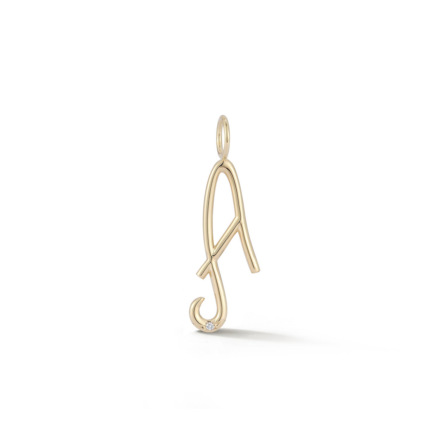 Custom designs for the most special family were unveiled to such fanfare that we decided to add this new lettering to our permanent collection of pendants and charms.Each solid gold script letter is made to order in New York City and set with a