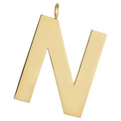 Garland Collection Solid Gold Statement Initial Charm Medallions - All Letters