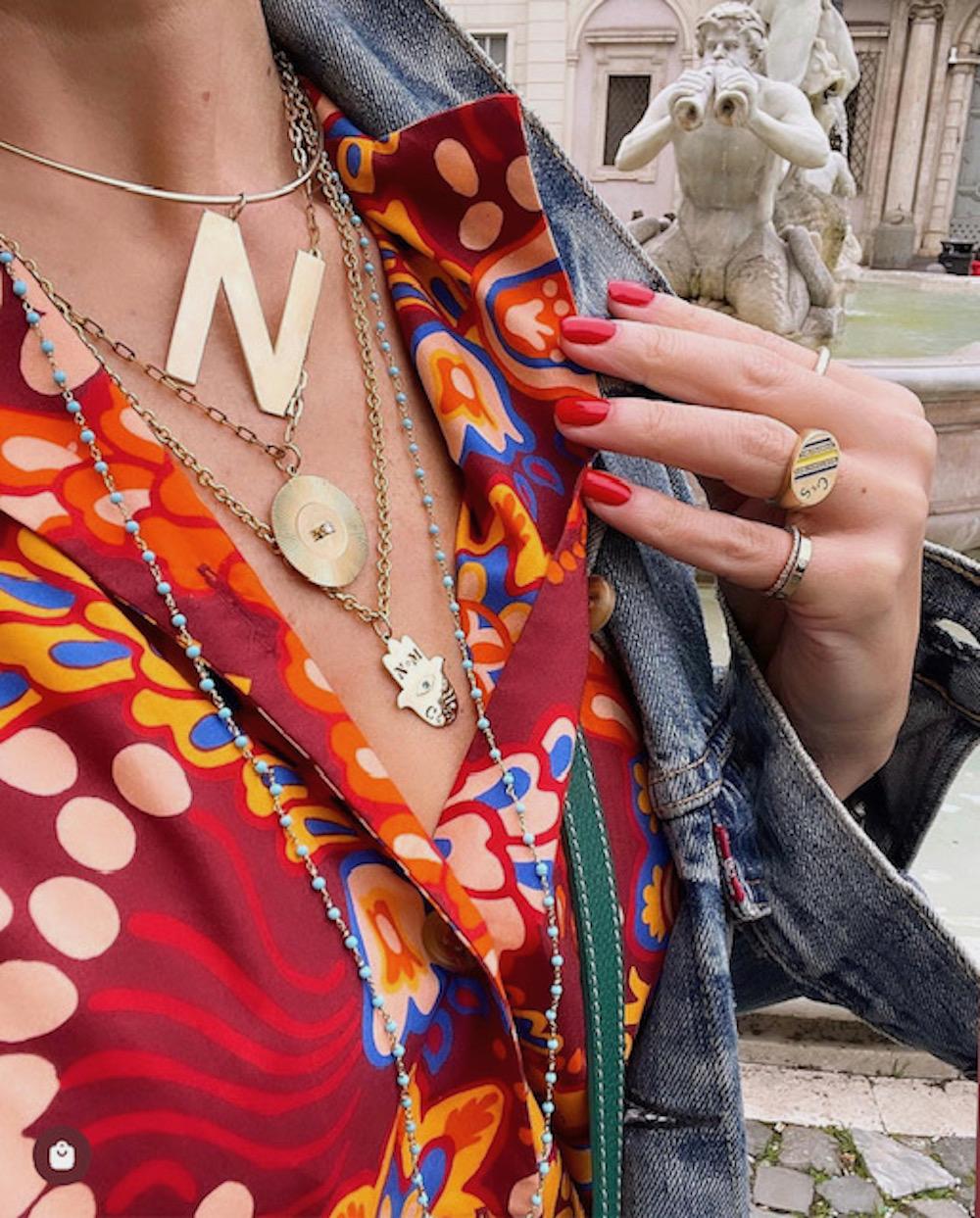 da uomo o donna Collana girocollo a filo d'oro massiccio Garland Collection in vendita