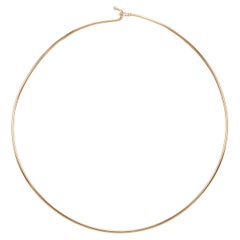 Garland Collection Solid Gold Wire Choker Necklace