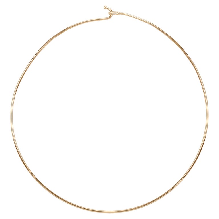 Garland Collection Solid Gold Wire Choker Necklace For Sale at 1stDibs
