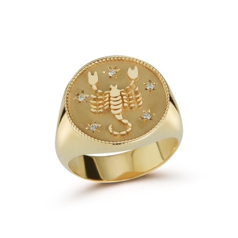 For Sale:  Garland Collection Zodiac Signet Ring 10