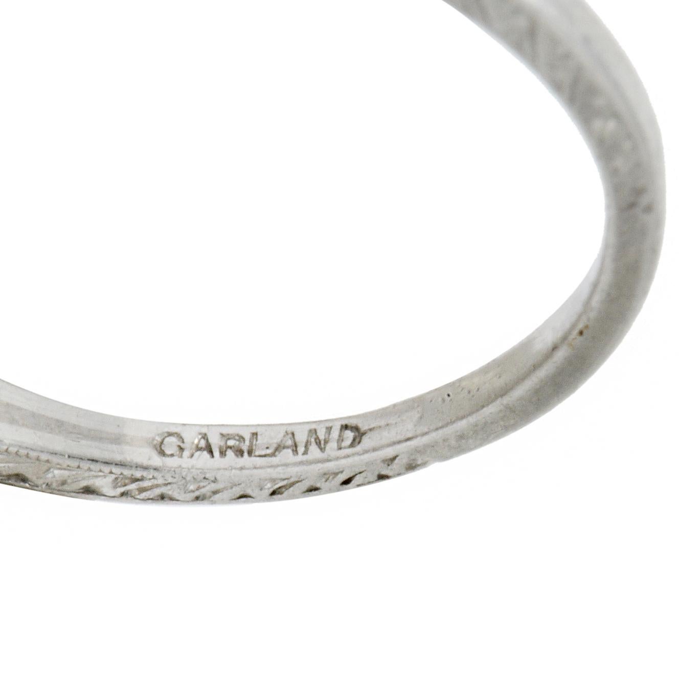 Women's or Men's Garland Edwardian 0.30 Carat Diamond Foliate Dinner Ring