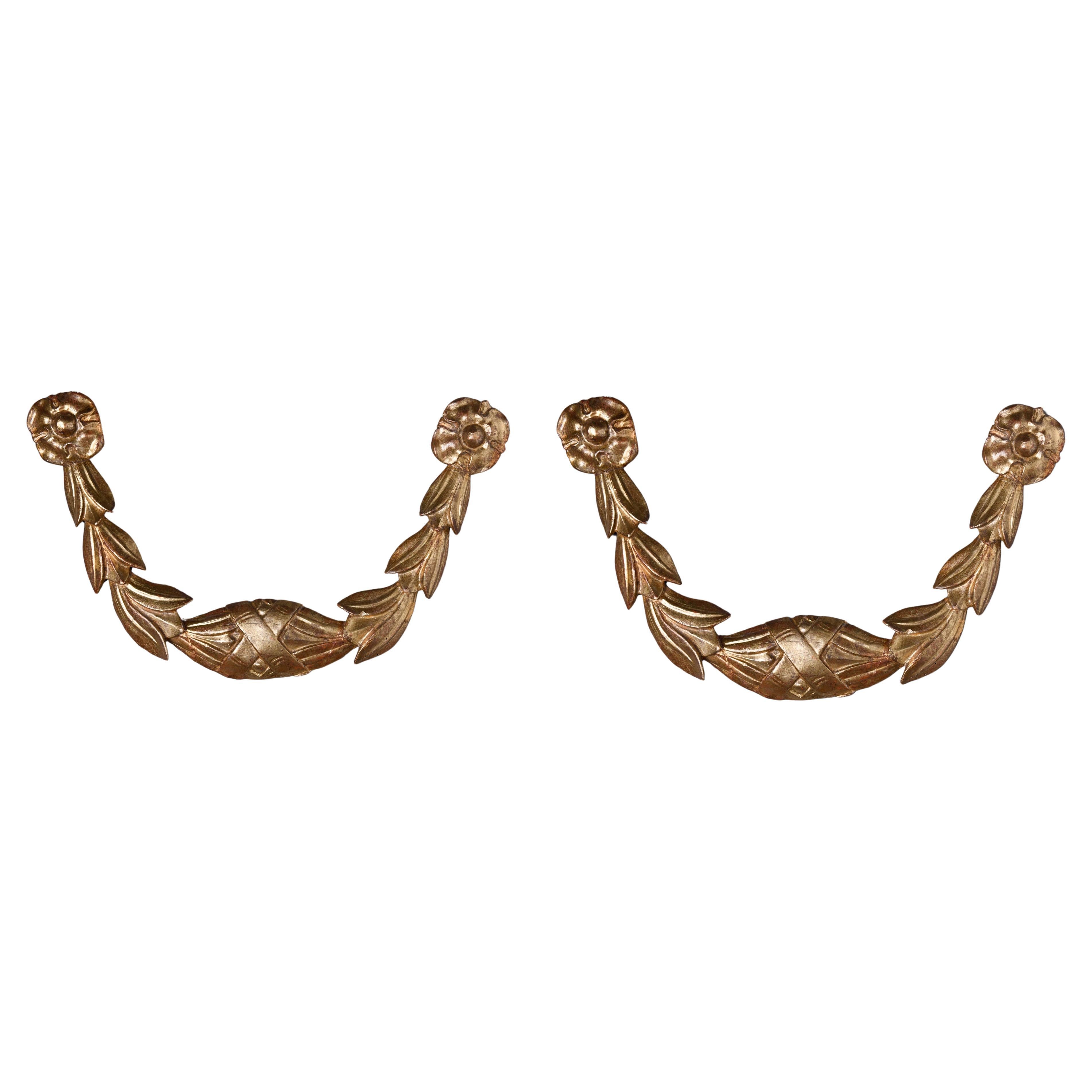 Fregi a ghirlanda in Wood dorato