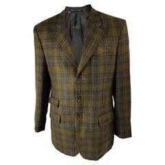 Garlanda Mens Retro Italian Pure Wool Checked Sport Coat Blazer Jacket
