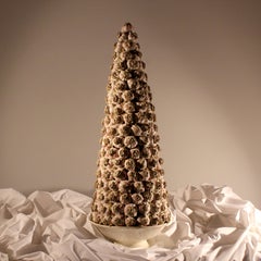 "Garlic" centerpiece in glazed ceramic - c. 1920 - Manises, Spain