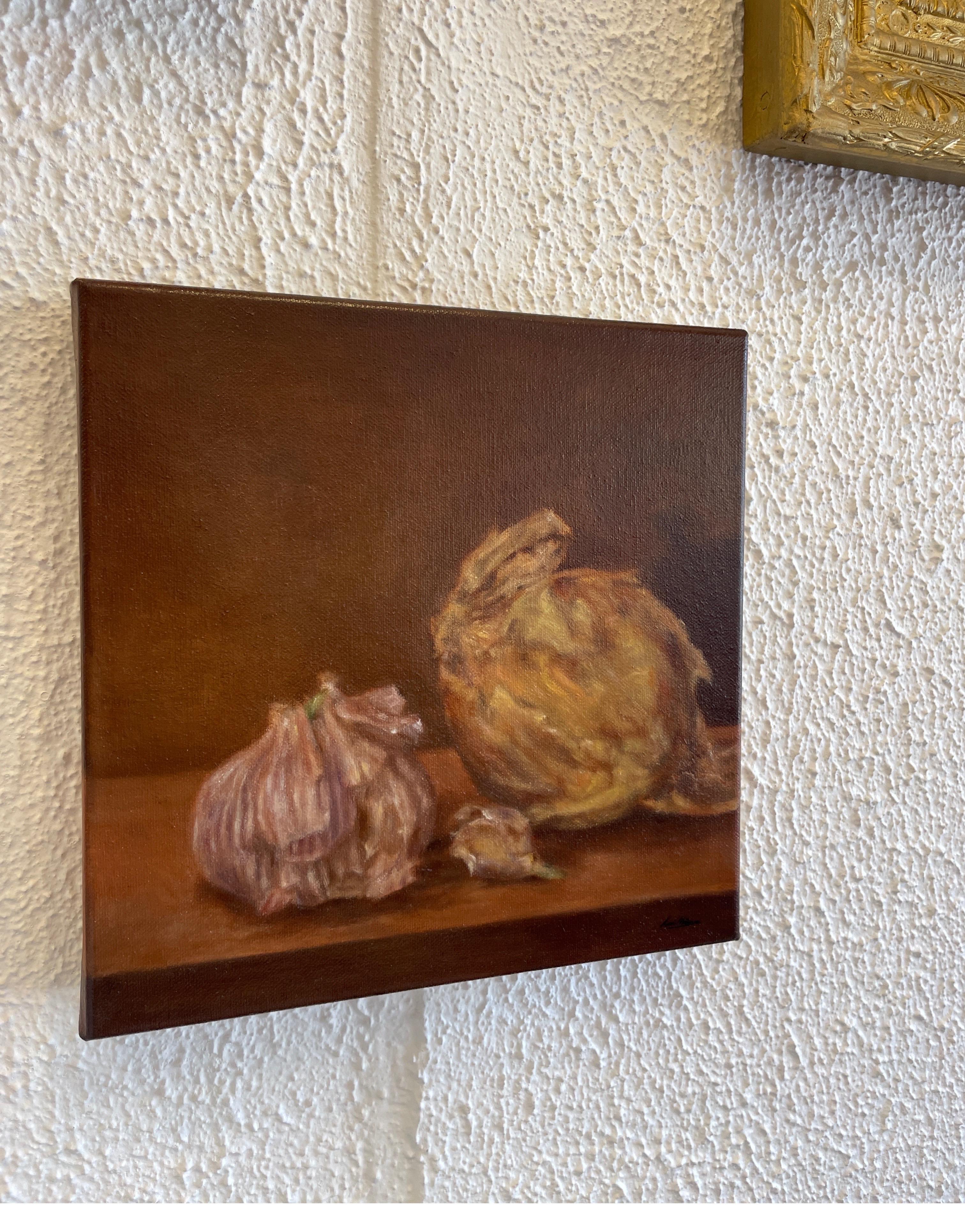 Garlic & Onion still life by Karin Mizuno  In New Condition For Sale In DARLINGTON, WA