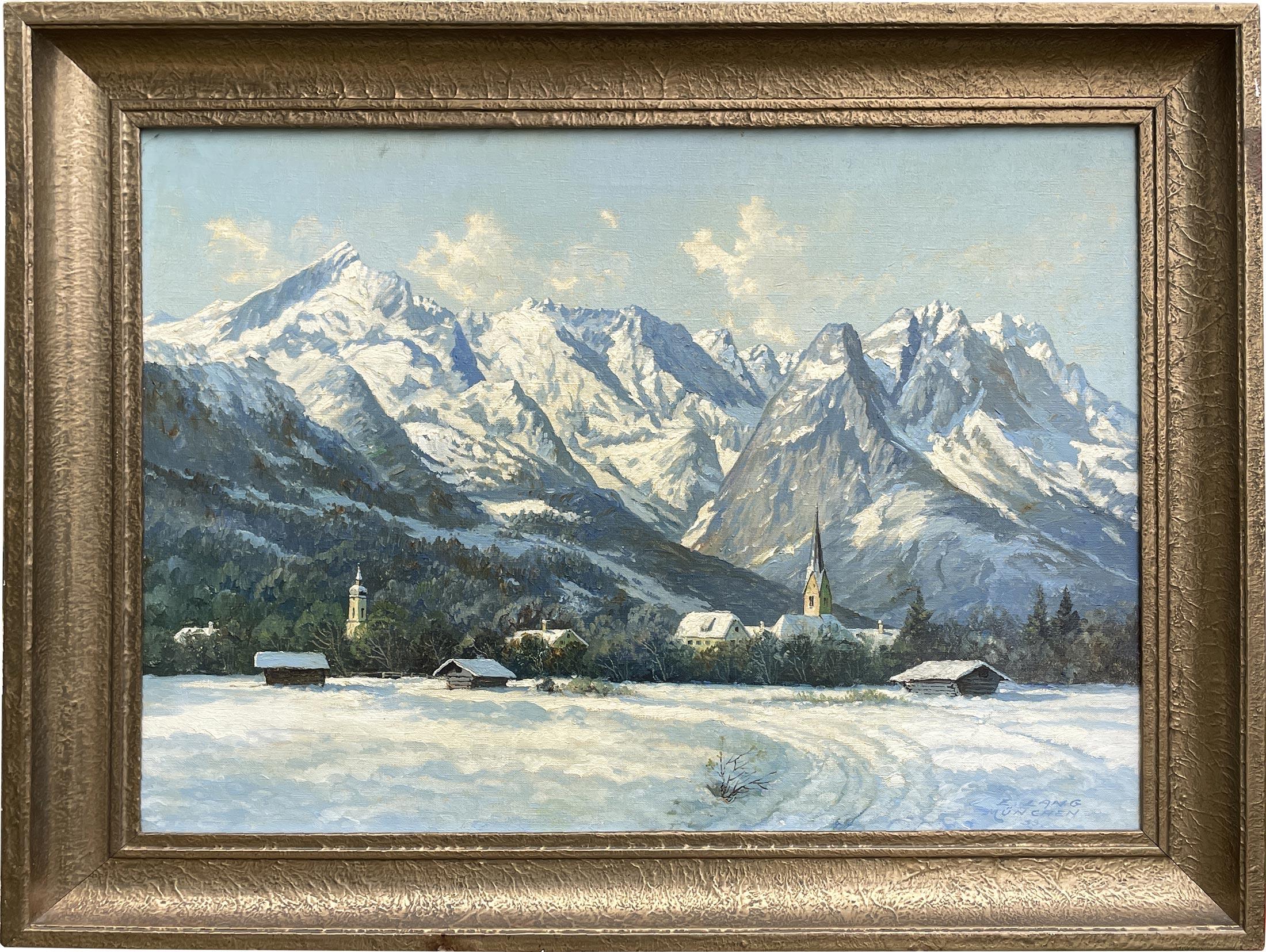 Garmisch Winter Landscape Painting 1930 4