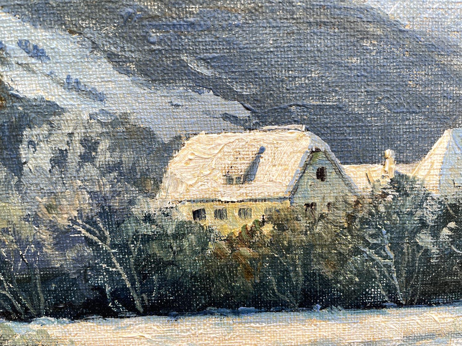 Canvas Garmisch Winter Landscape Painting 1930
