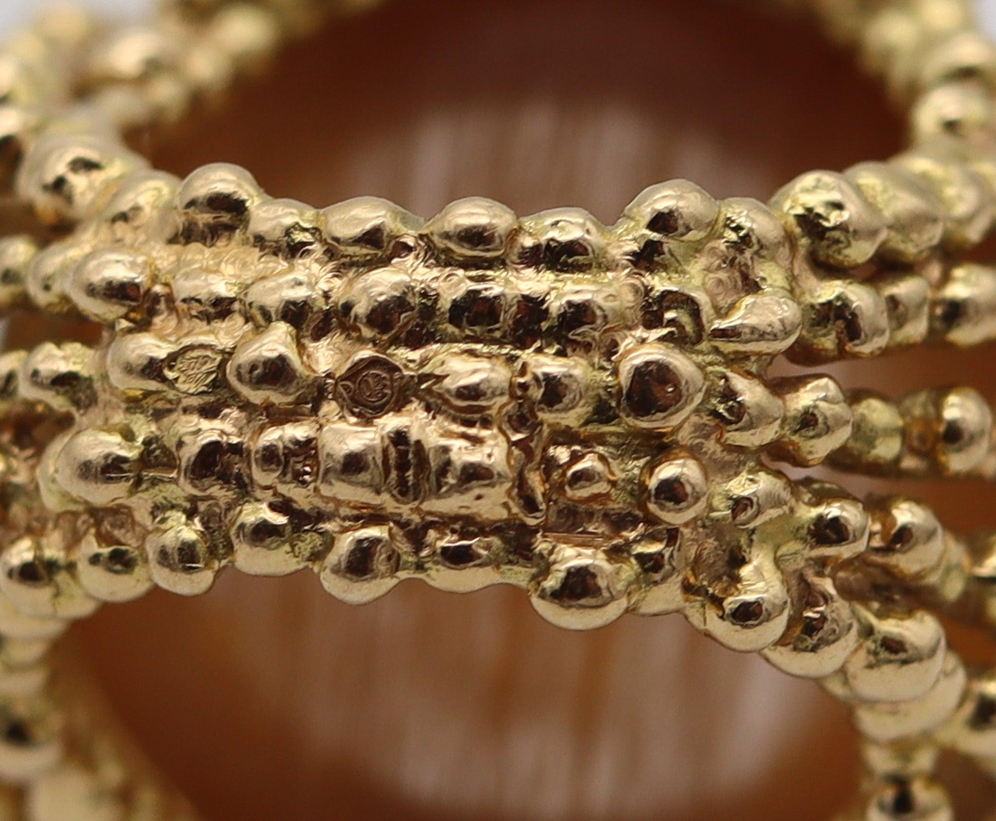 De las mujeres GARNAZELLE París Boule D'Amour Anillo de Cóctel Oro de 18 Kt y Cuarzo Rutilo de 107 Ctw en venta