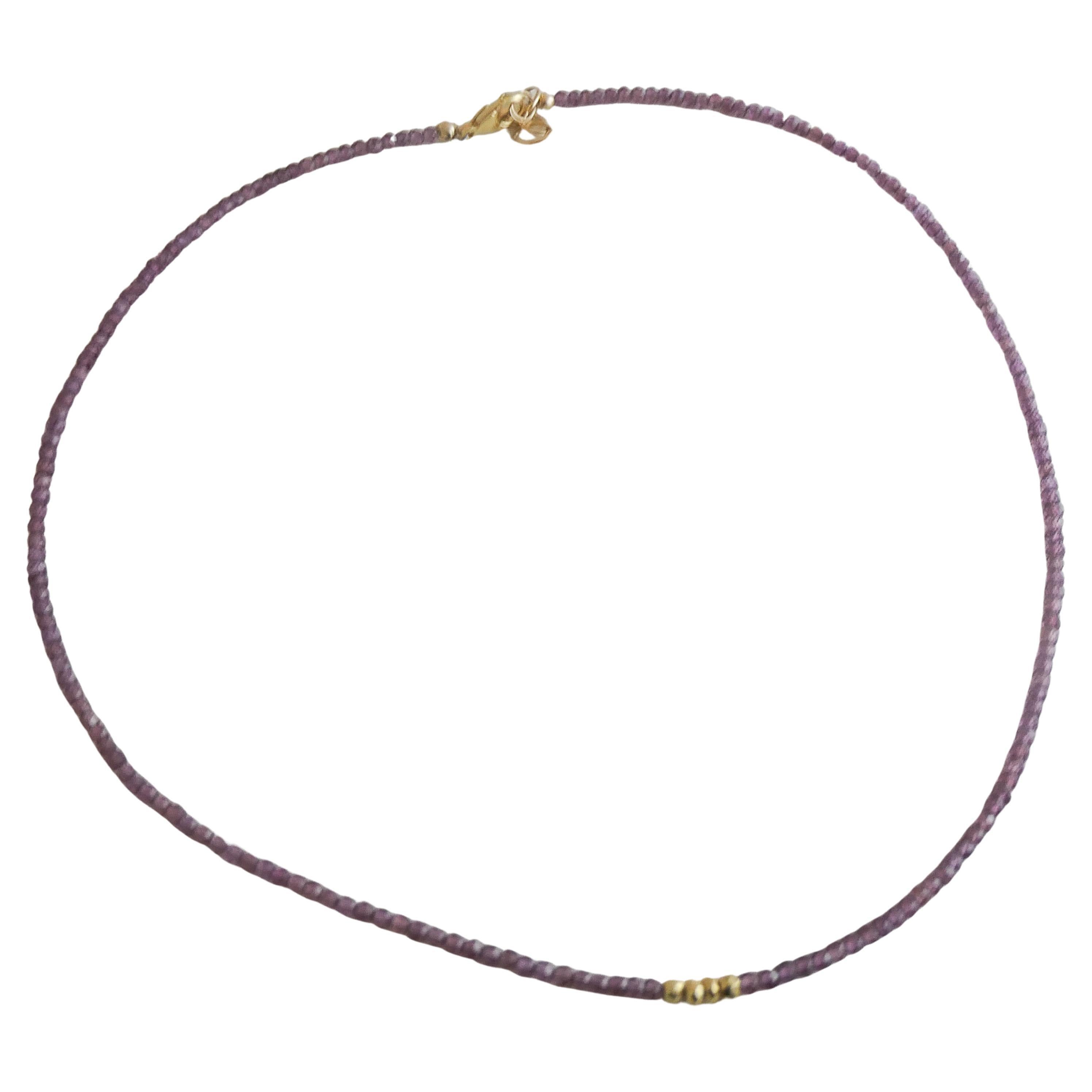 Garnet and Pyrite Beaded Necklace