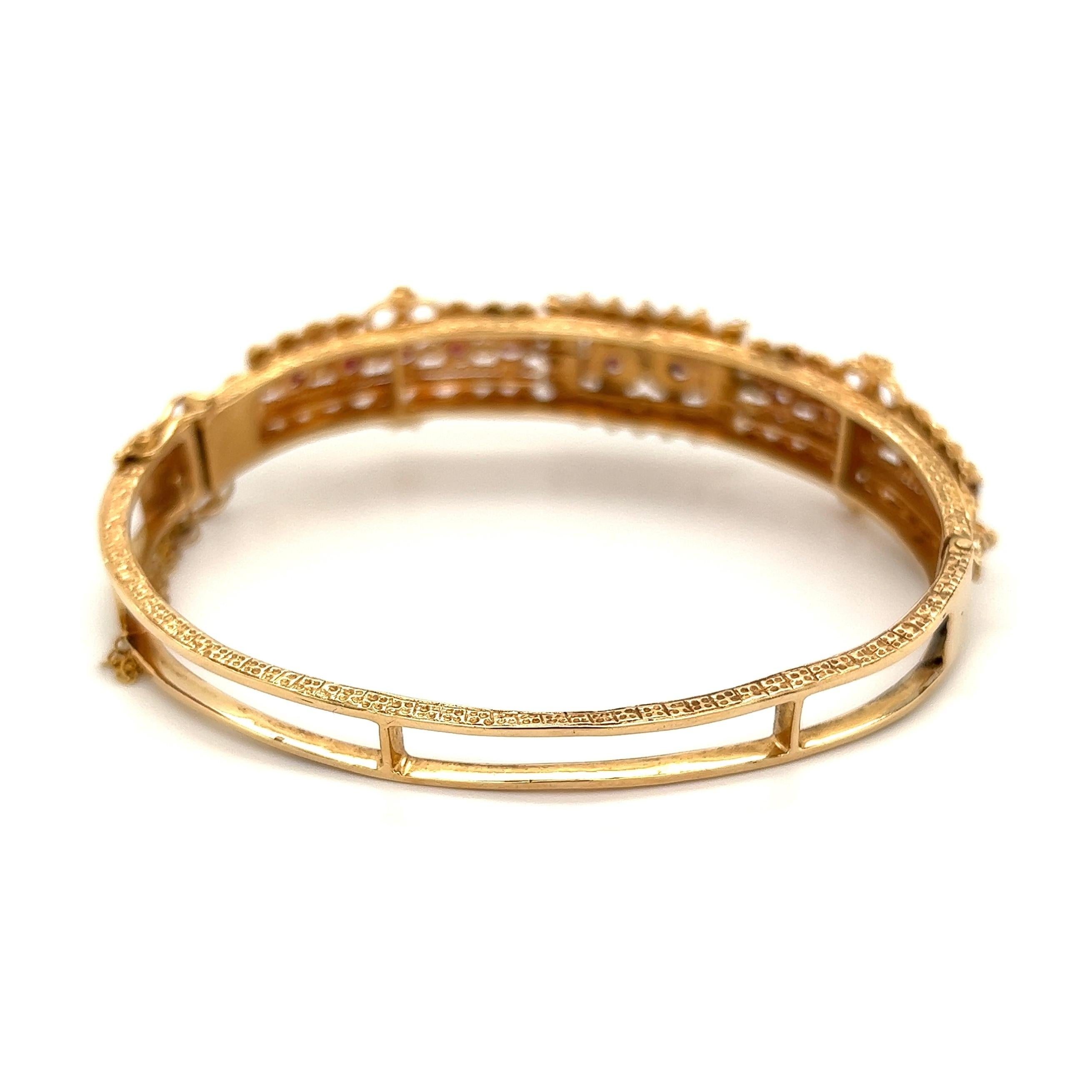 Bracelet manchette en or de style néo- victorien avec grenats et perles de rocaille Pour femmes en vente