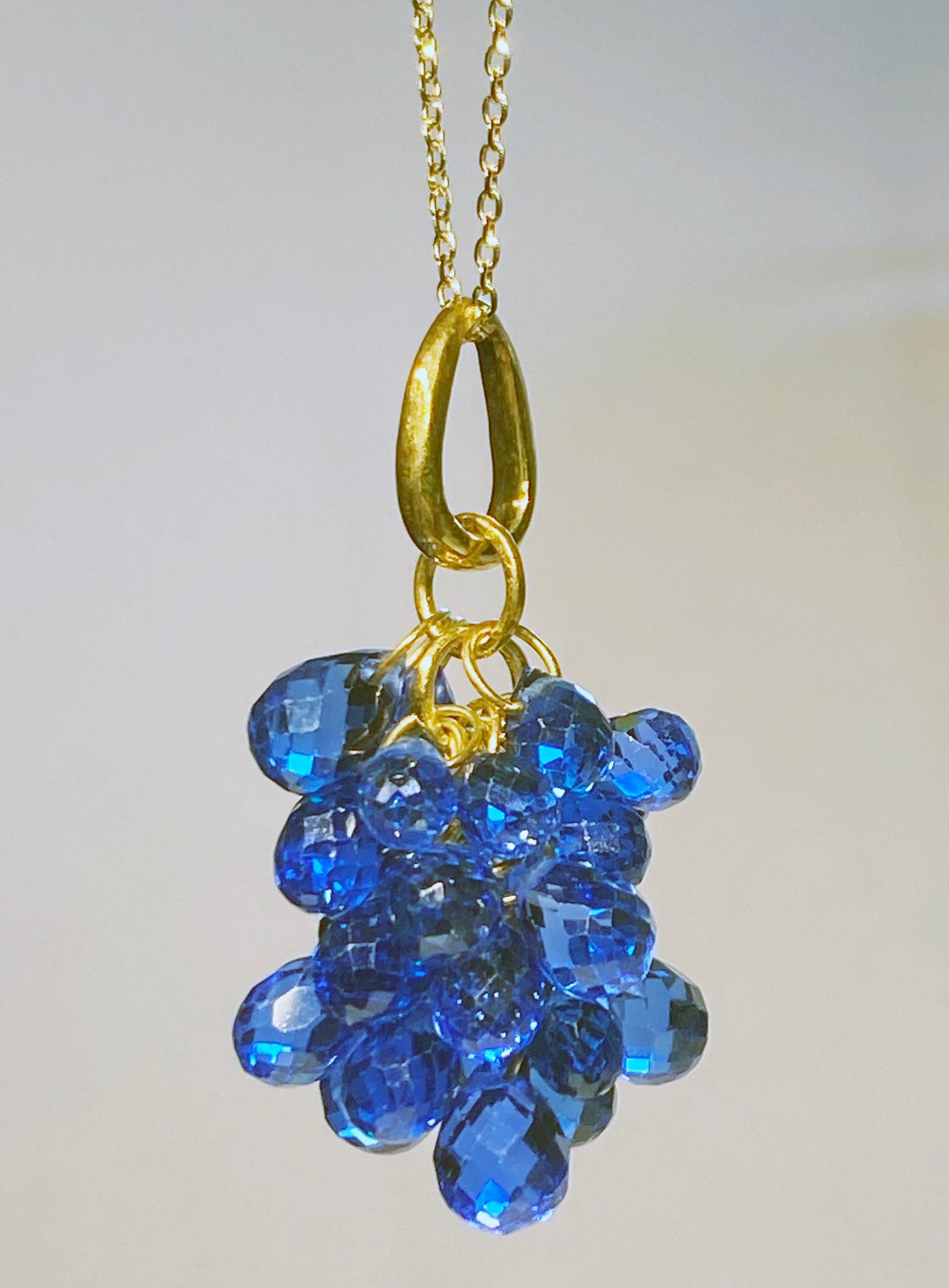 Classical Greek Garnet Briolette Pendant
