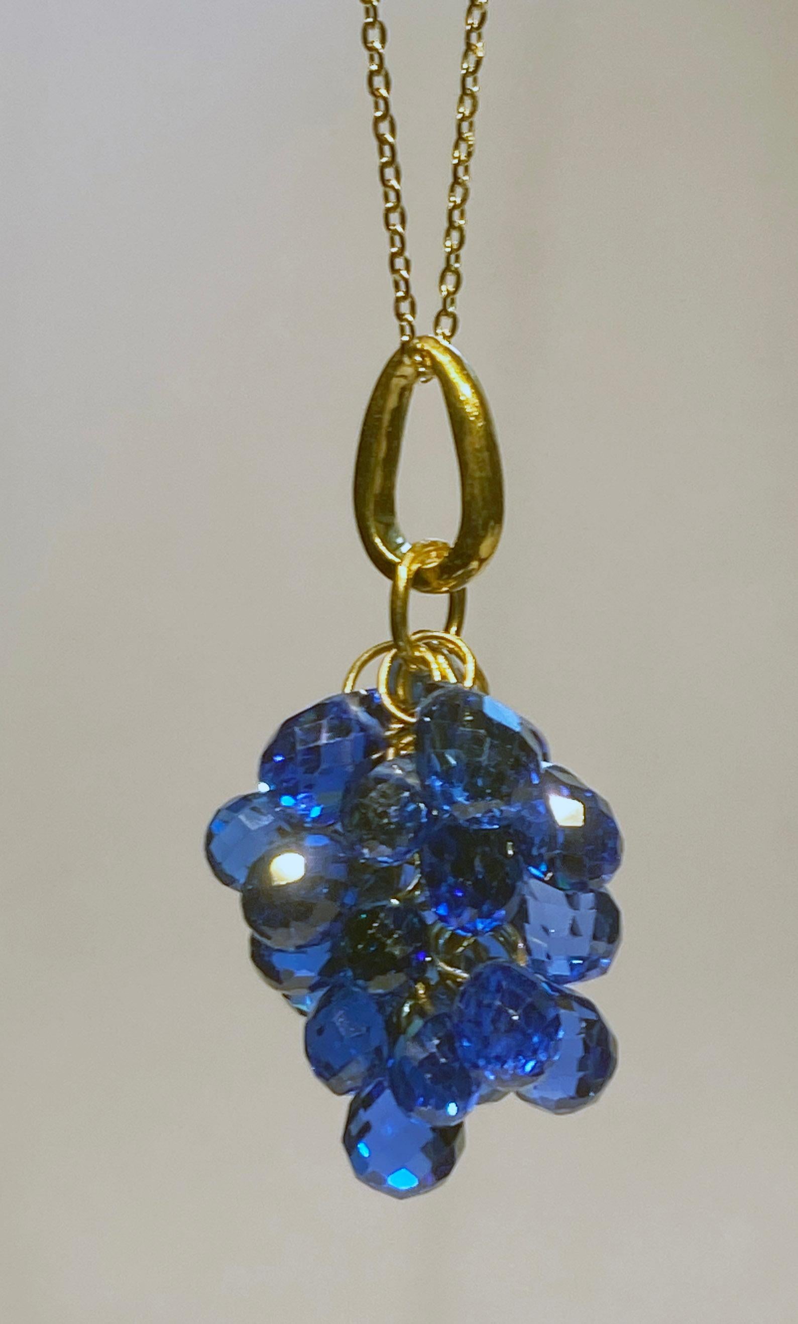 Garnet Briolette Pendant 2