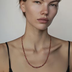 Garnet Chrome Diopside Necklace, Handcrafted Fine Jewelry
