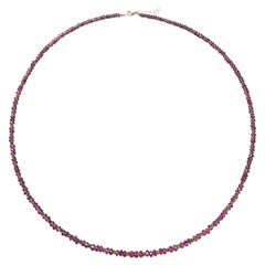 Garnet Chrome Diopside Necklace, Handcrafted Fine Jewelry