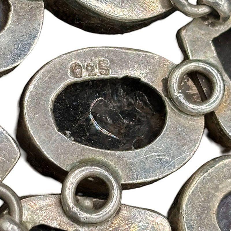 Racimo de granates Joyería de moda de plata de ley 925 Pulsera de 8 pulgadas Silver en venta