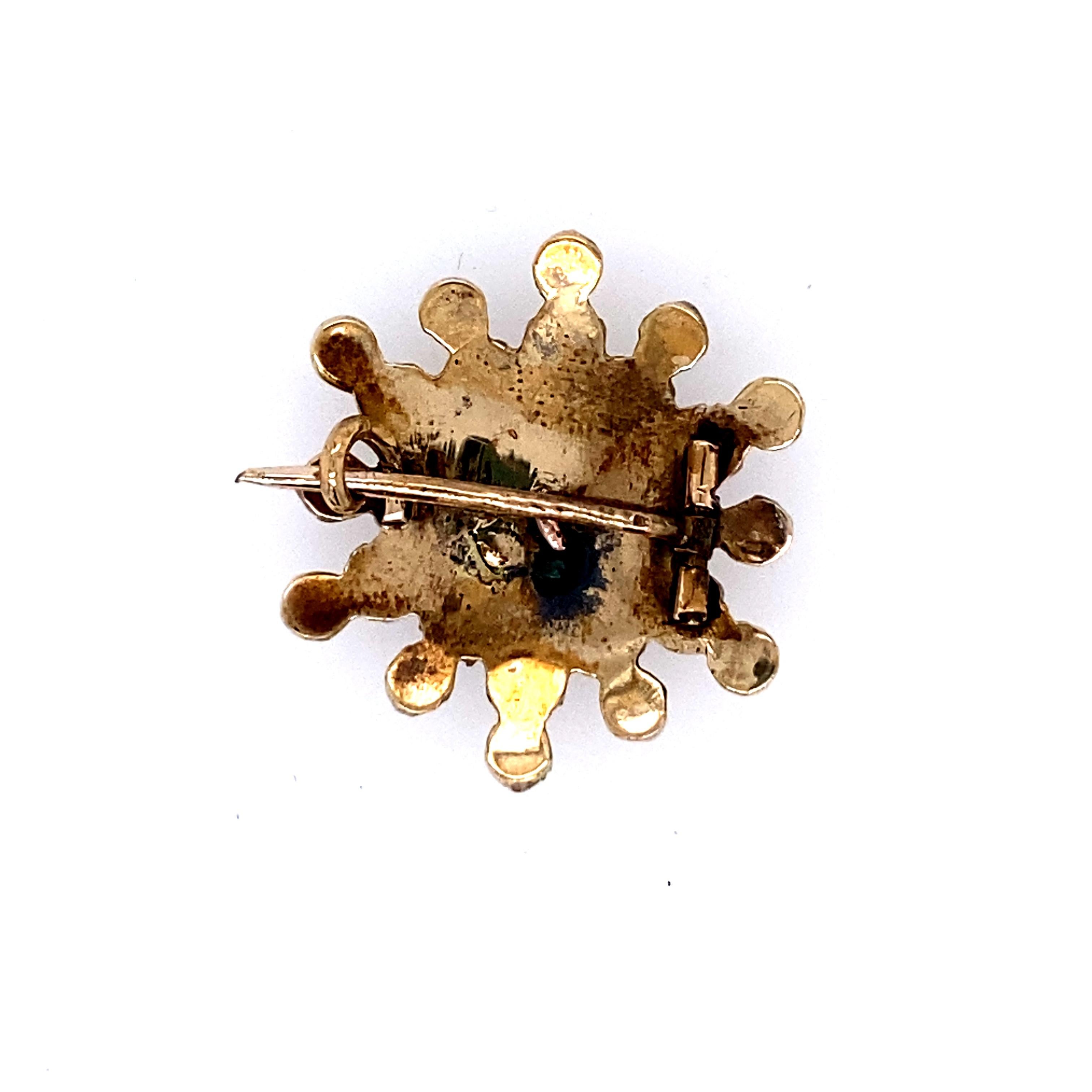 Edwardian Garnet Cluster Pin