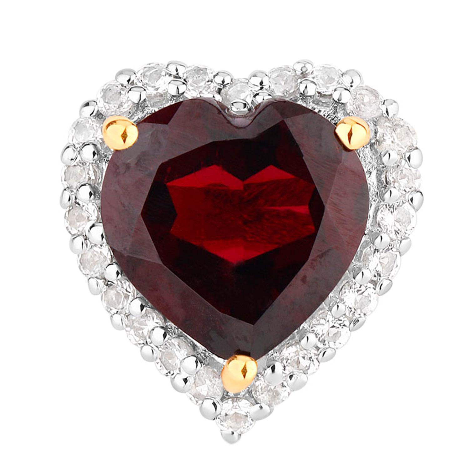 Orecchini con granato Topazio bianco 5,46 carati Argento placcato oro giallo 18K In condizioni ottime in vendita a Punta Gorda, FL