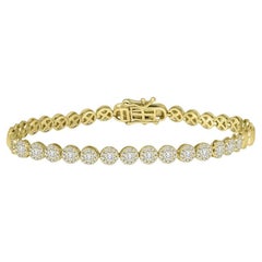 Garnet Gleam 14K (or 18k upon request) Yellow Gold Diamond Tennis Bracelet