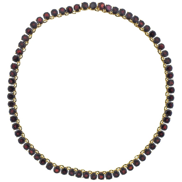 Gold Riviera Necklace For Sale at 1stDibs