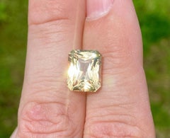 Granato grossularia, gemma naturale sfusa, 7,28 ct. Taglio ottagonale, Tanzania