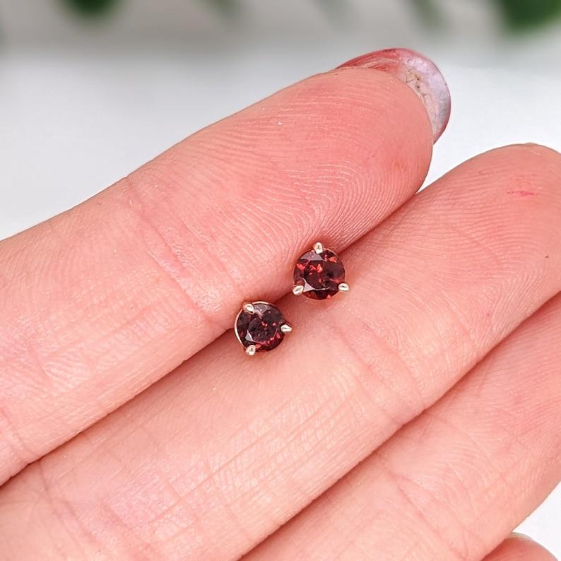 These everyday earrings are simply perfect for all ages and any occasion. Made with natural, earth-mined gems set in a substantial amount of solid 14k gold, they are designed to be worn everyday. These Garnet studs make a lovely January birthstone