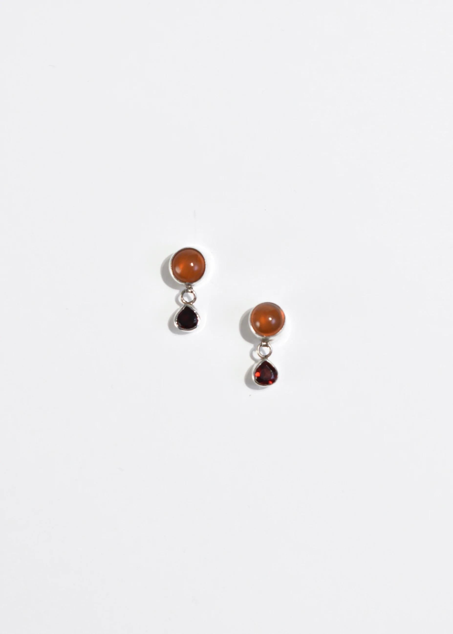 opal and garnet earrings