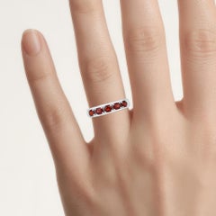 Garnet Ring 0.98 Carats Sterling Silver