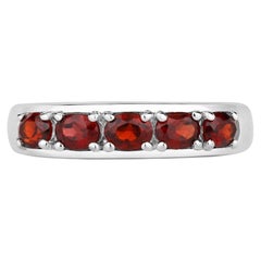 Garnet Ring 0.98 Carats Sterling Silver