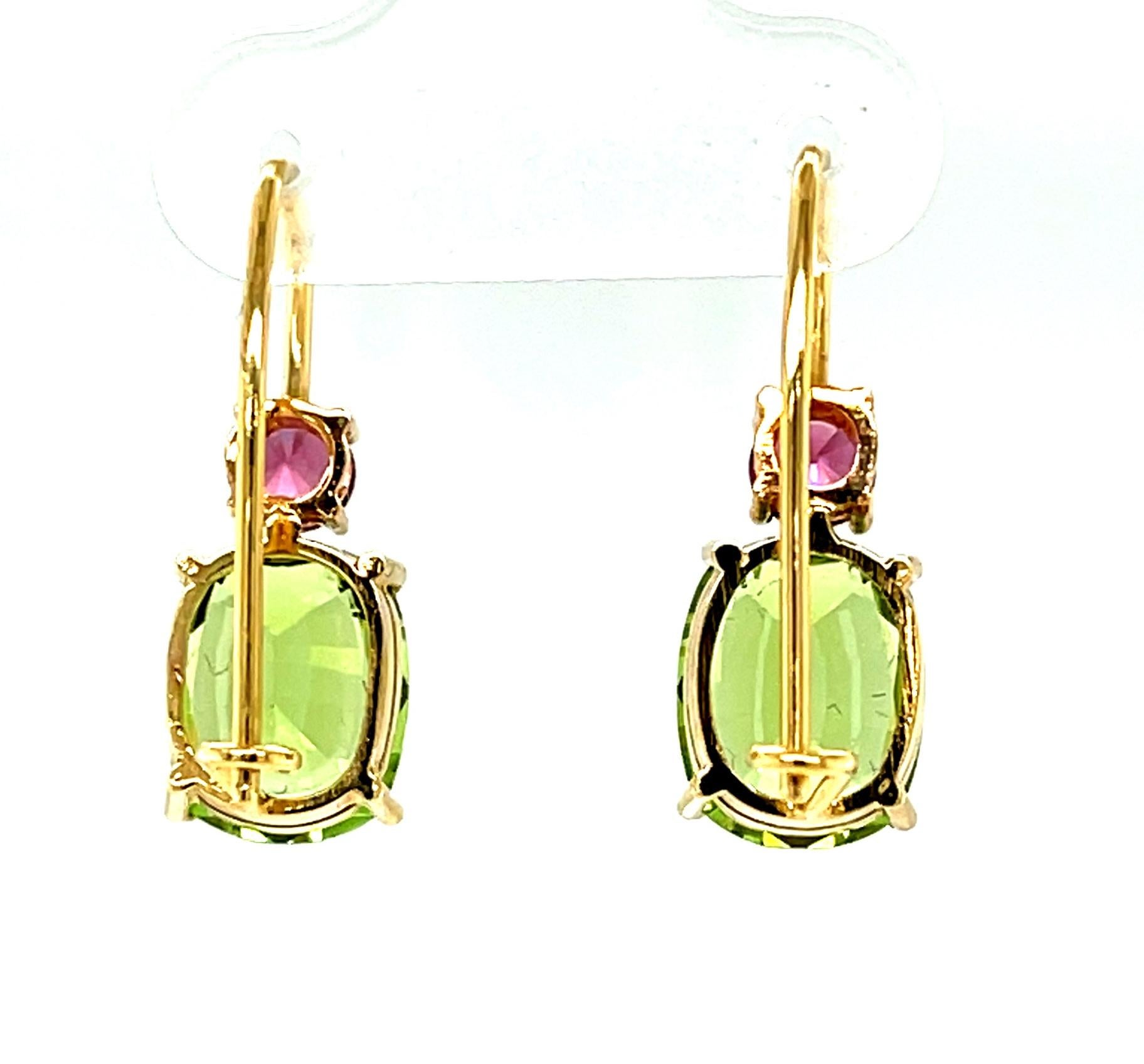 oval peridot earrings