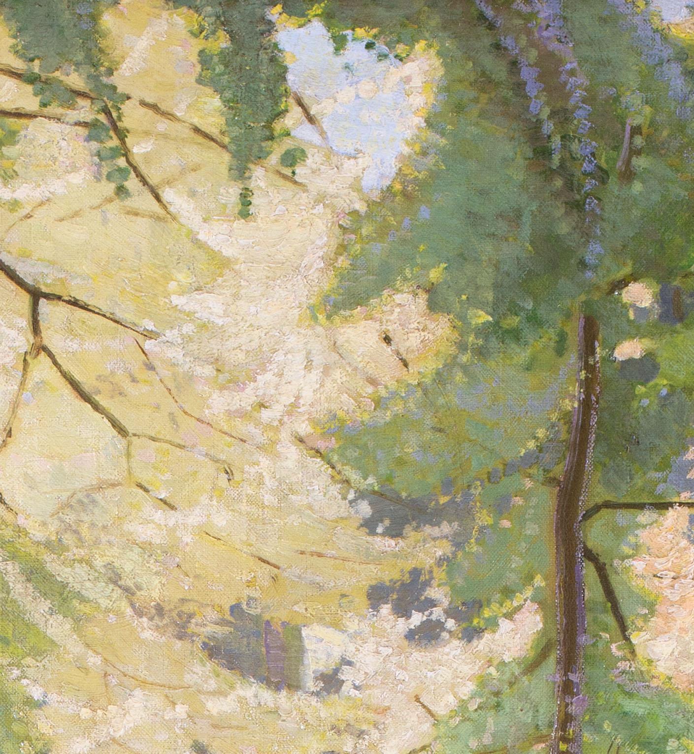 Garnet Ruskin Wolseley (britannique, 1884-1967)
Un repos dans une clairière ensoleillée
Huile sur toile
Signé 