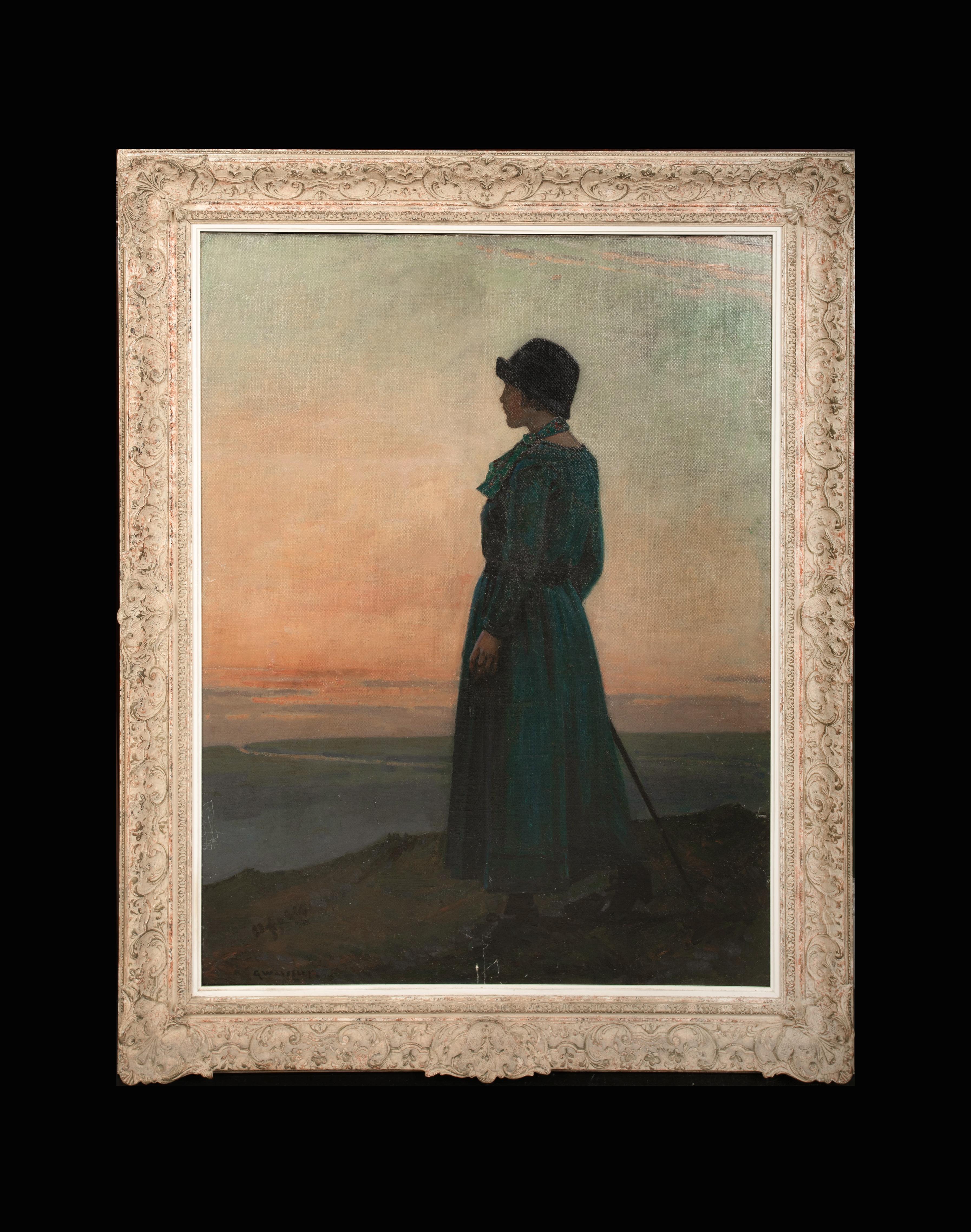 Vers le coucher du soleil, vers 1910  par Garnet Ruskin WOLSELEY (1884-1967)  - Painting de GARNET RUSKIN WOLSELEY