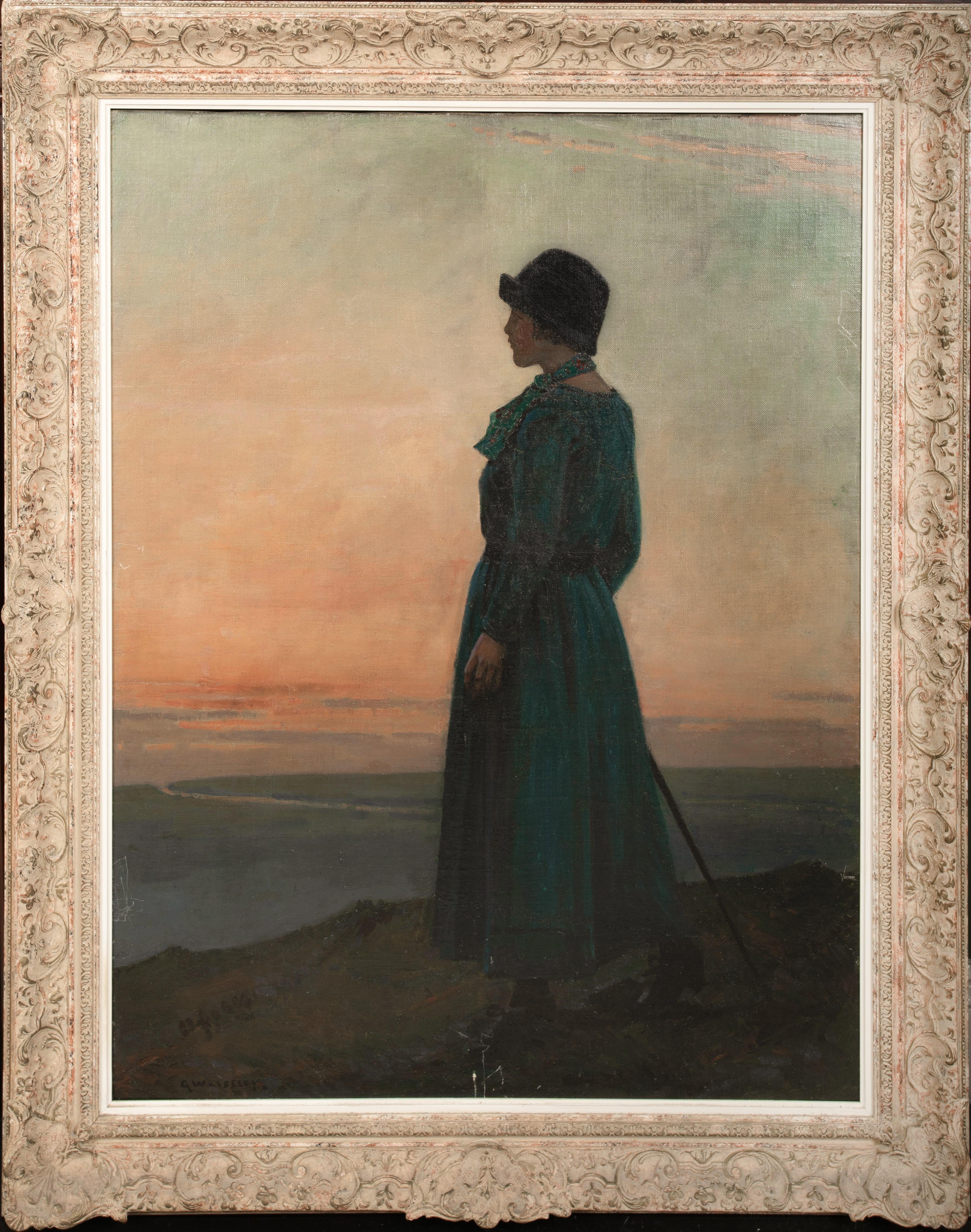 Portrait Painting GARNET RUSKIN WOLSELEY - Vers le coucher du soleil, vers 1910  par Garnet Ruskin WOLSELEY (1884-1967) 