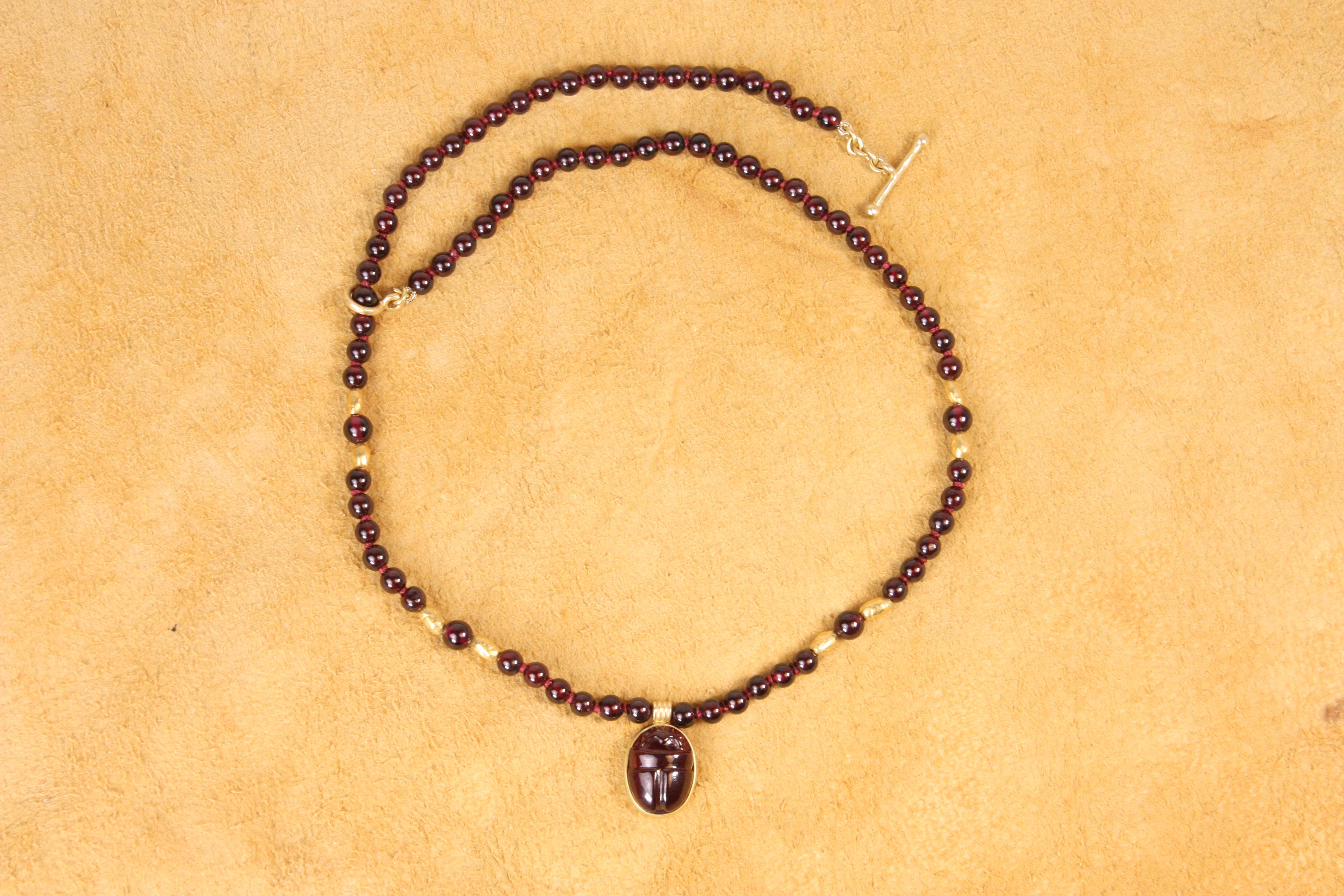Granat Skarabäus & Goldnugget 16