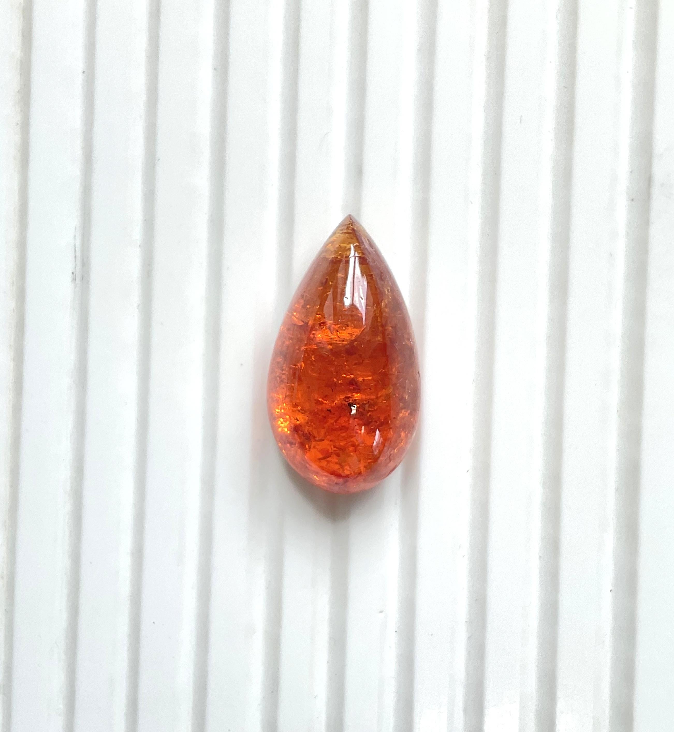 Femenino o masculino Garnet Spessartine 33.95 Carats Pear 1 Pieces For Fine Jewelry Natural Gemstone en venta