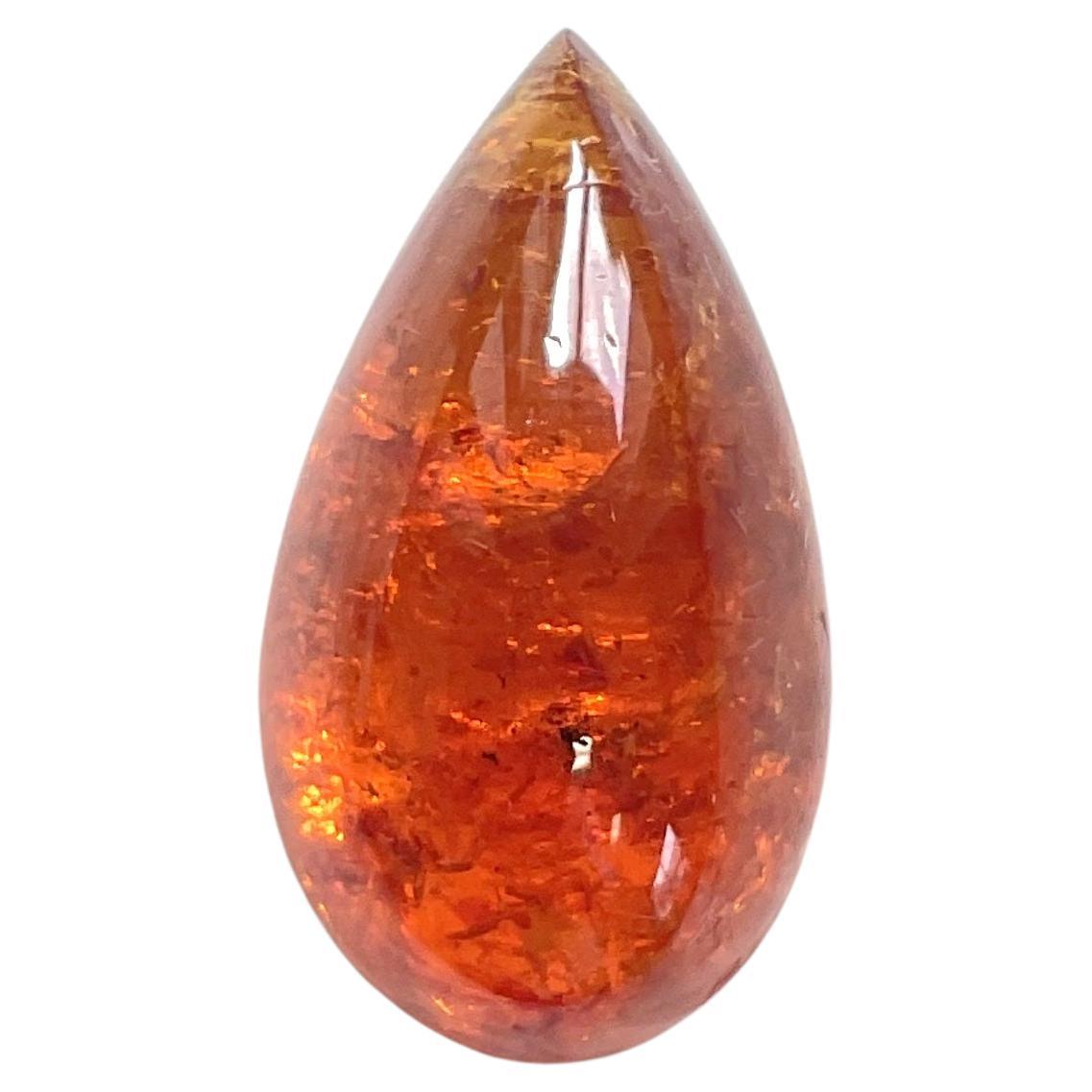 Garnet Spessartine 33.95 Carats Pear 1 Pieces For Fine Jewelry Natural Gemstone