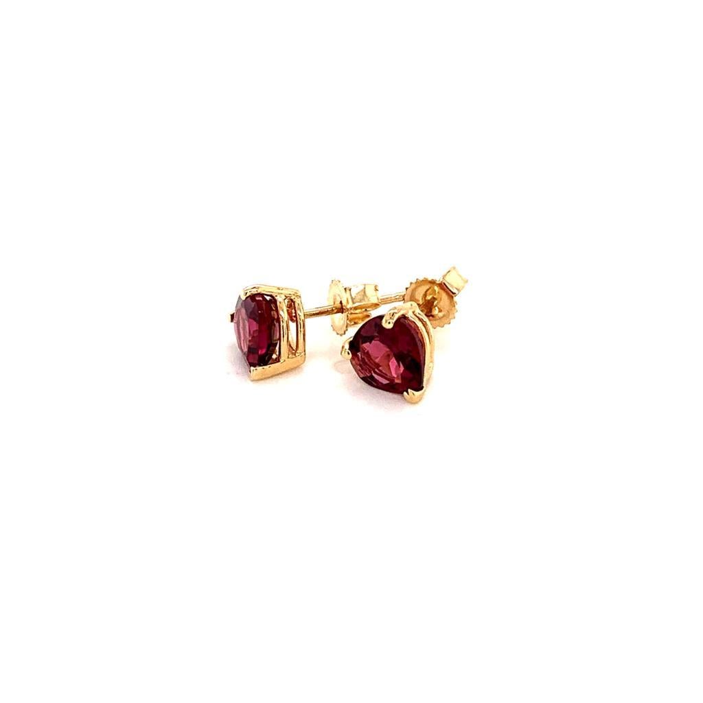 Certificate #201915162 YG $990

This is a Certified $990 Authentic Finely Faceted Quality Garnet 14kt Solid Yellow Gold Stud Earrings with a total weight of 1.24 grams.

Beautiful  Fashionable Earrings. Making Them Suitable For Any Occasion!!!
This