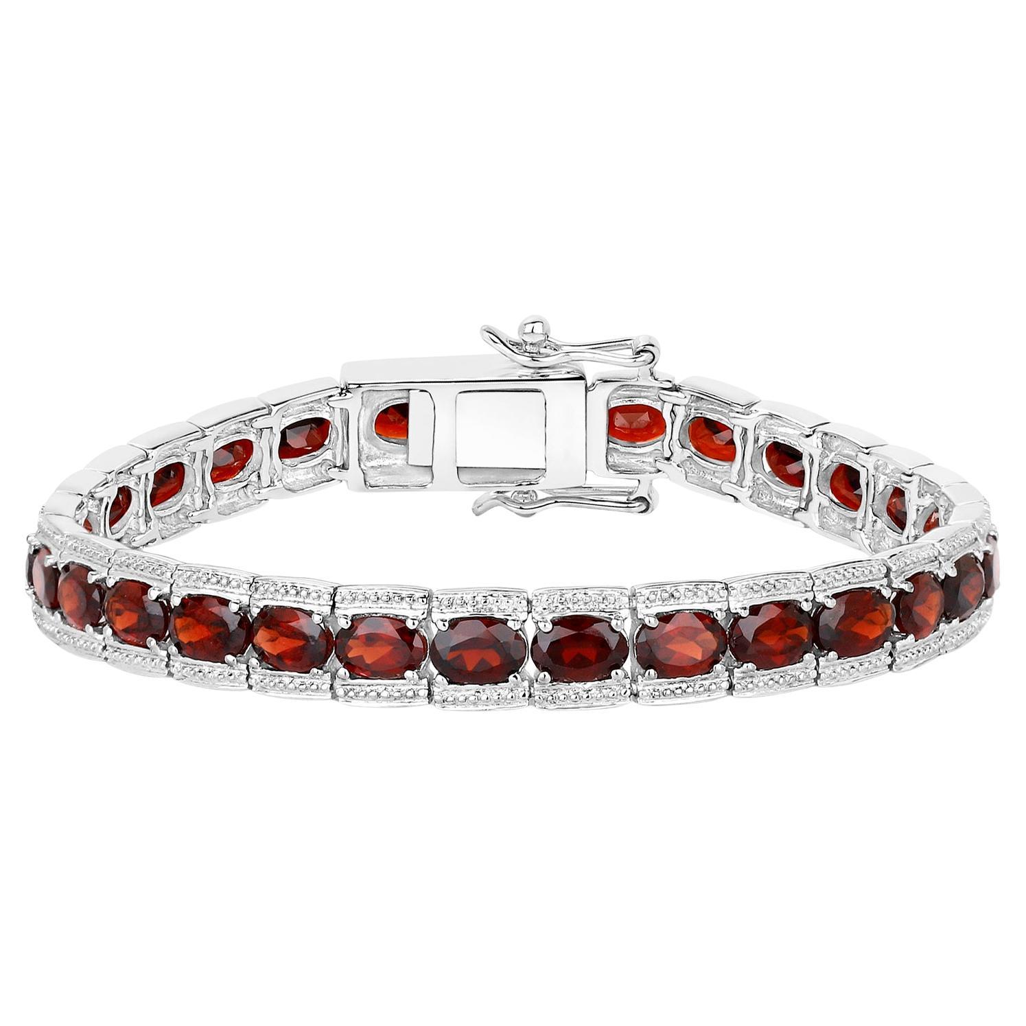 Bracelet tennis en argent sterling 14.7 carats en vente