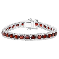 Bracelet tennis en argent sterling 14.7 carats