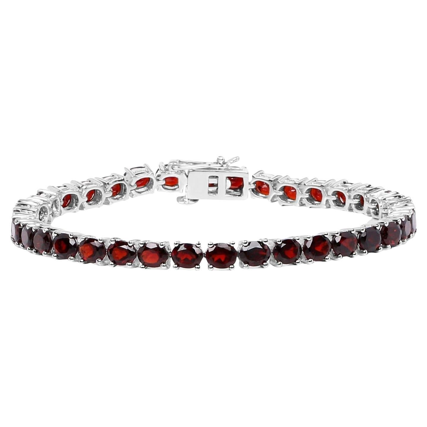 Bracelet tennis en argent sterling 17.9 carats