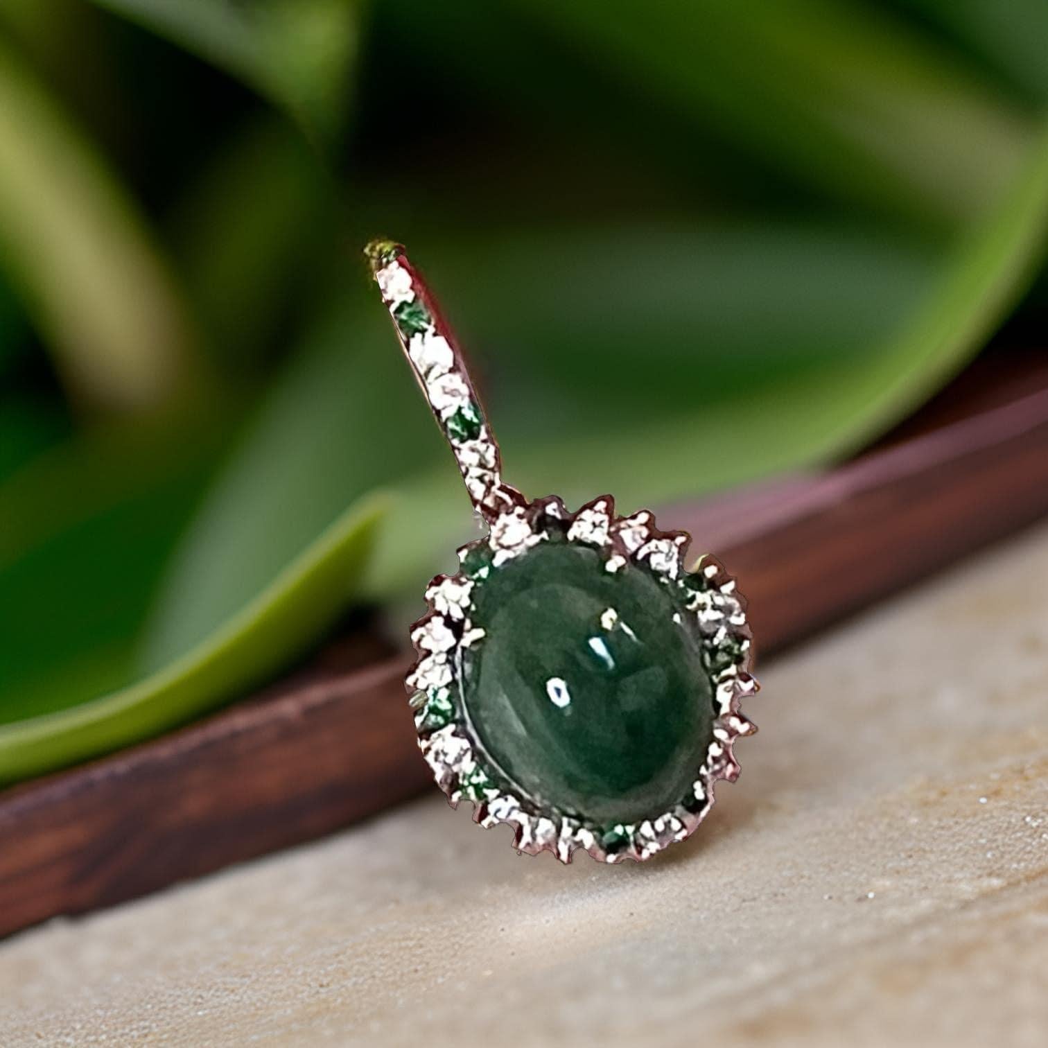 Orecchini con granato, tsavorite e diamanti 14k WG 22,44 TCW certificati in vendita 2