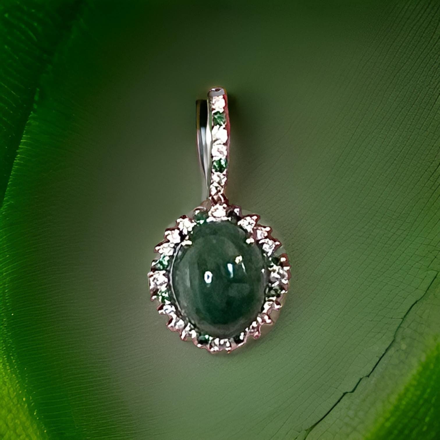 Orecchini con granato, tsavorite e diamanti 14k WG 22,44 TCW certificati in vendita 6